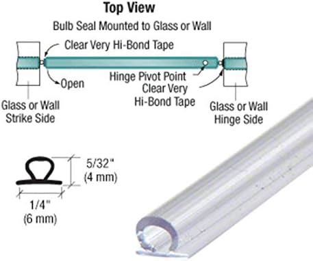 CRL Translucent Vinyl Bulb Seal 5/32" Gap With Pre-Applied Tape by CR Laurence | Pricepulse