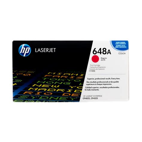 Original Hp 648a Magenta Laserjet Toner Cartridge Ce263a