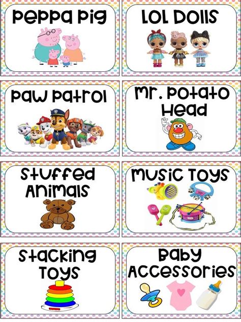 28 Free Printable Toy Bin Labels For Playroom Storage Artofit