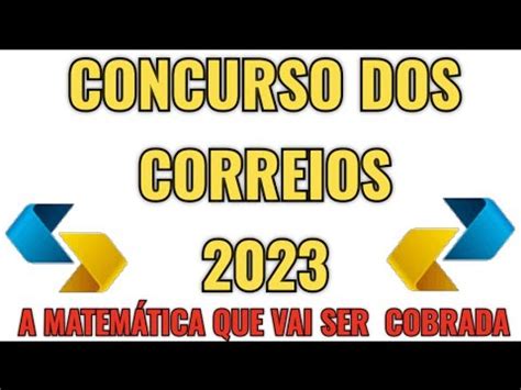 Concurso Dos Correios Veja A Prova De Youtube