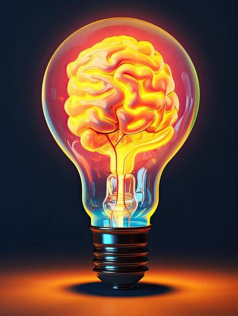 Premium Ai Image A Light Bulb With A Brain Inside