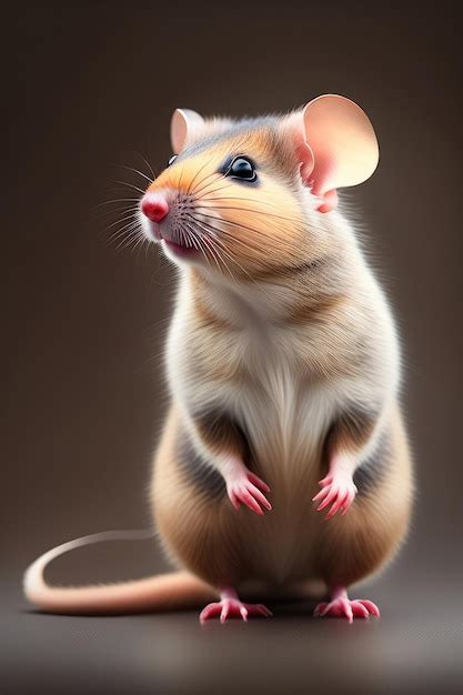 Premium Ai Image A Mouse Sits On A Mouses Hind Legs