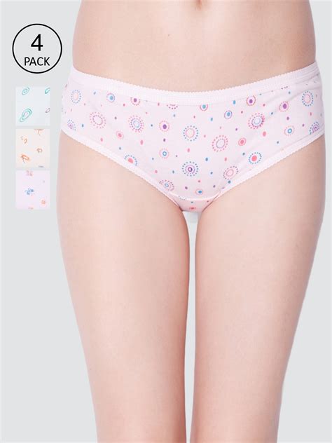 Buy Dollar Missy Women Pack Of 4 Assorted Pure Cotton Hipster Briefs