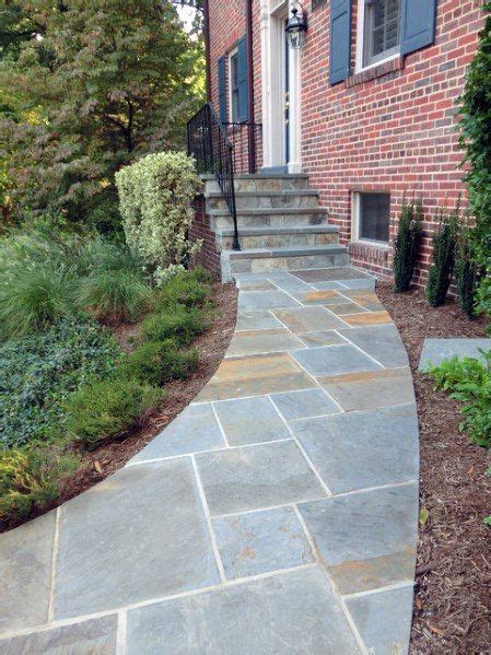 Natural And Elegant Flagstone Walkway Ideas Flagstone Walkway Stone