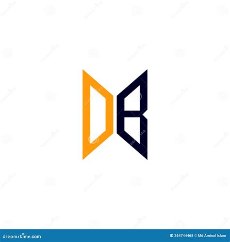 Db Letter Logo Creative Design With Vector Graphic Stock Vector