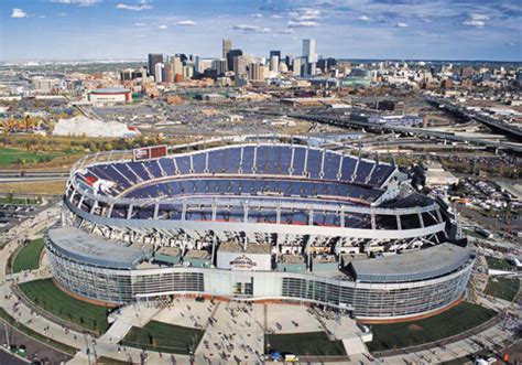 Denver Broncos Stadium At Night