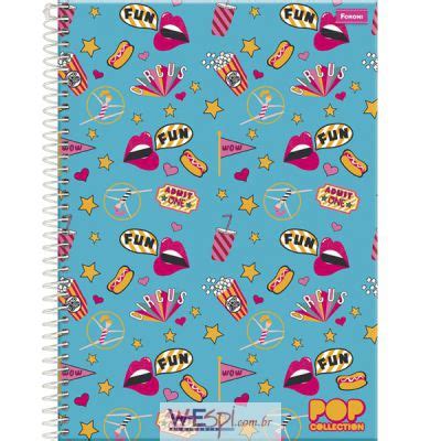 Wespi Atacado Caderno X Capa Dura Pop Collection Fls Un Pct