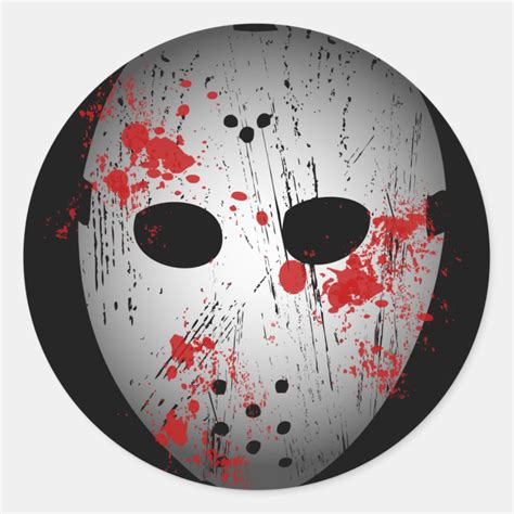 Bloody Hockey Mask Stickers | Zazzle