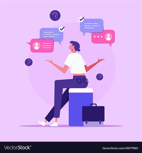 Concept of verbal communication skills Royalty Free Vector