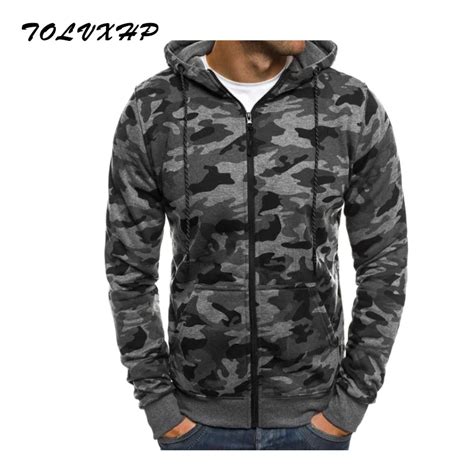 2018 New Hoodie Men Camouflage Printing Flannel Hip Hop Sweatshirt Fashion Mens Hoodies Brand