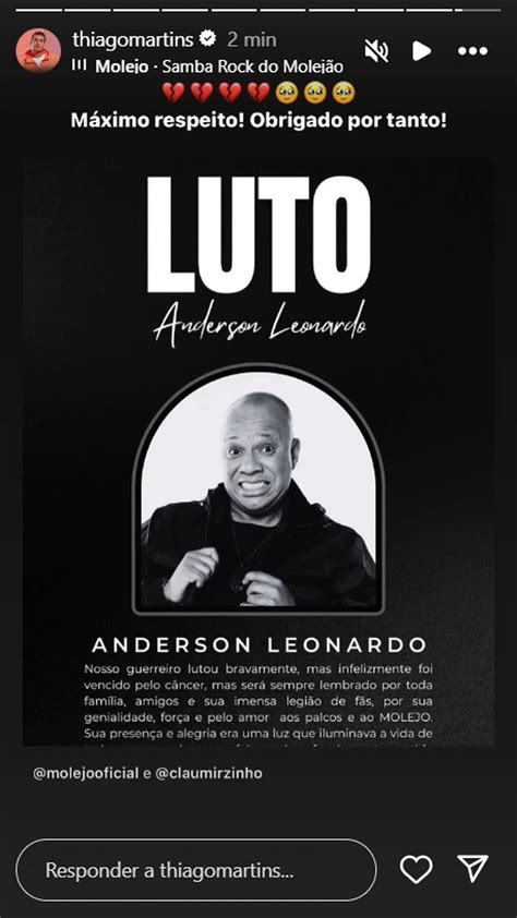 Famosos Lamentam Morte De Anderson Leonardo Do Molejo E Prestam