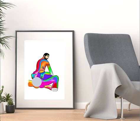 Gay Art Gay Print Gay Couple Gay Lovers Gay Erotica Gay Male Nude Homoerotic Art Lgbtq Digital