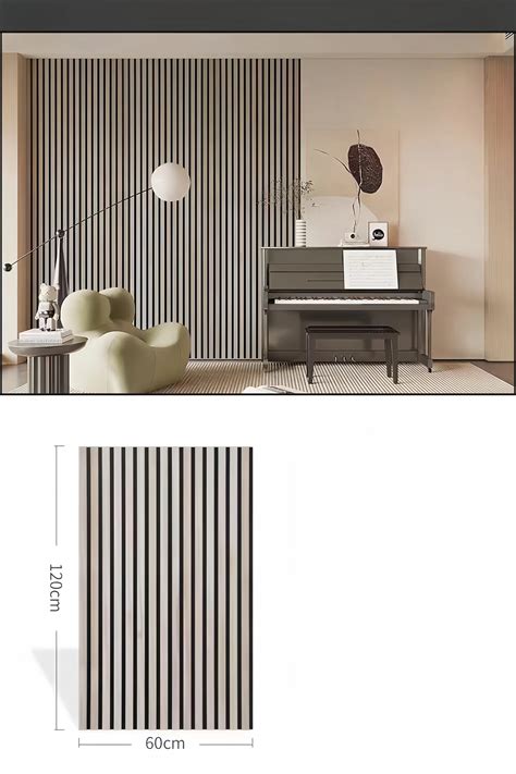 Vango Wood Slatted Acoustic Wall Panels Soundproof Grille D Panel