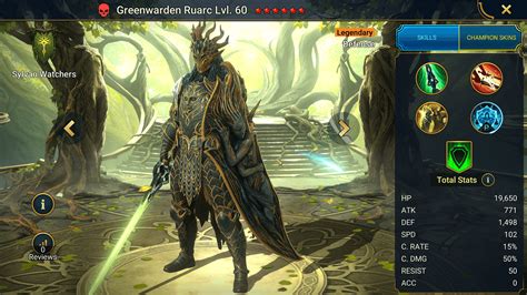 Greenwarden Ruarc HellHades Raid Shadow Legends