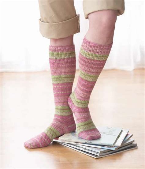 Free Knitting Pattern Knee High Socks Crochet Socks Sock Knitting