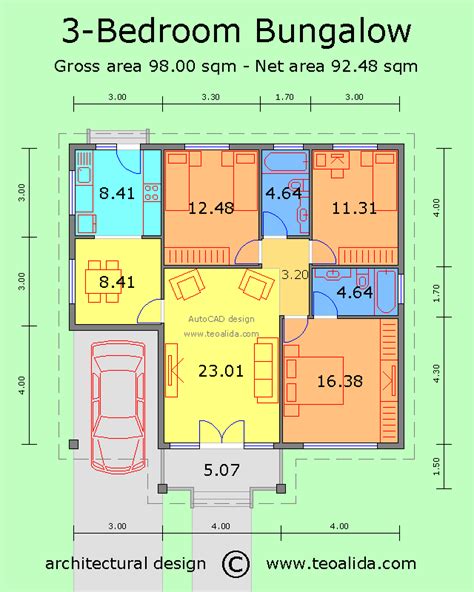 Floor Plan Design For 100 Sqm House | Awesome Home