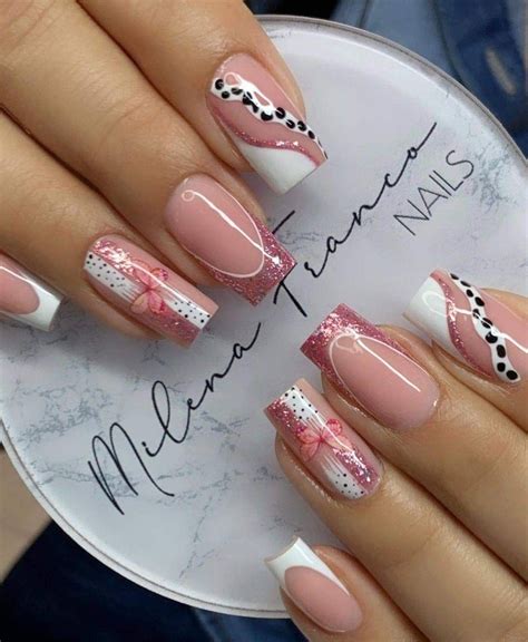 Pin By Madi Quirós On Nail Designs💅 French Manicure Nails Pink