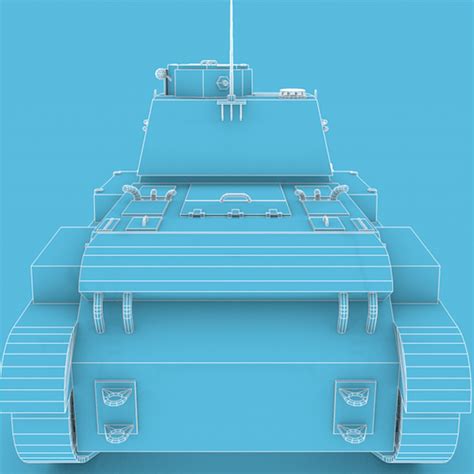 3d A13 Cruiser Mk Tank Gun Model