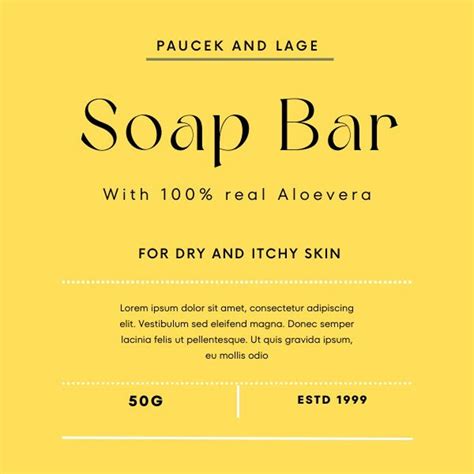 Editable Body Soap Label Template Body Soap Label Design Etsy