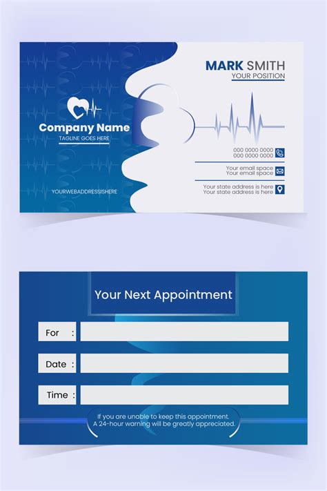 doctor appointment business card template - MasterBundles