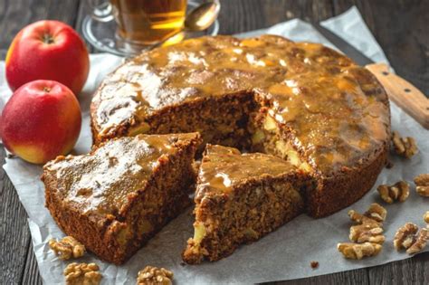 Pastel De Manzana Con Canela Y Caramelo Saludable