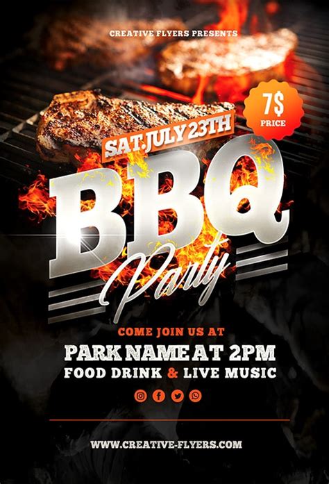 Customizable Bbq Flyer Psd Template Creative Flyers