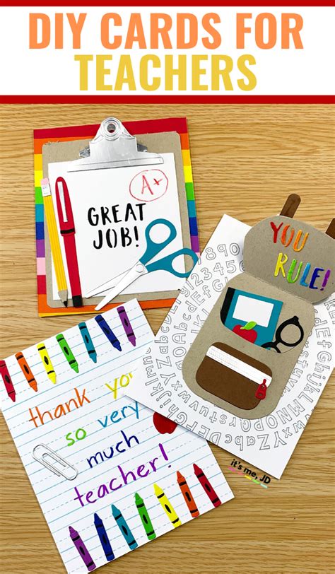 DIY Cards For Teachers | Easy Handmade Teacher Card Ideas