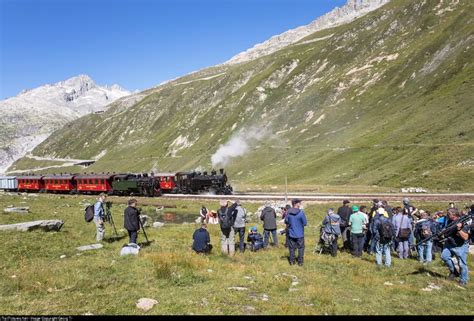 Dampfbahn Furka Bergstrecke Hg Hg At Gletsch