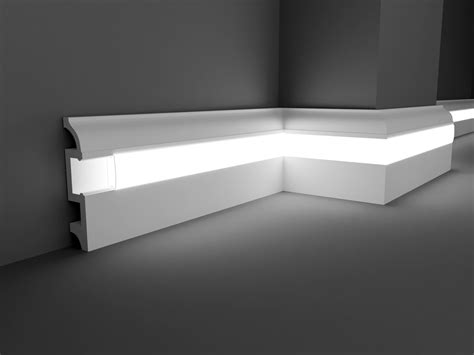Плинтус Agis Экополимер EP010 для LED подсветки