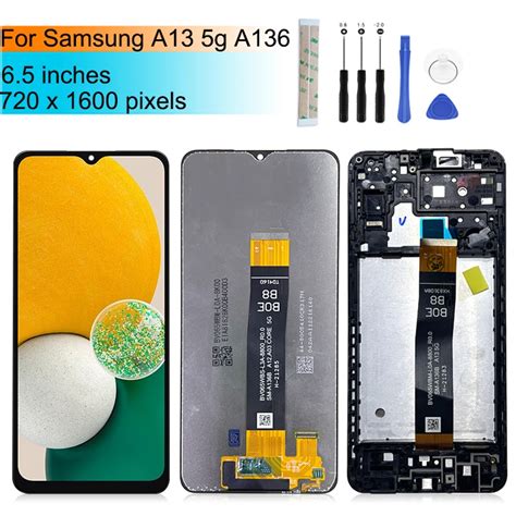 For Samsung Galaxy A13 5g Lcd A136 Lcd Display Touch Screen Digitizer