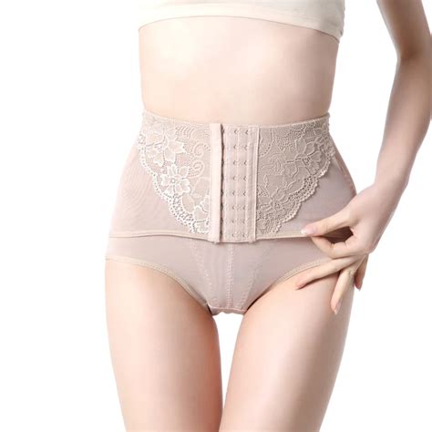 Sexy Women Control Panties High Waist Cincher Pants Lace Slimming Waist Trimmer Tummy Butt