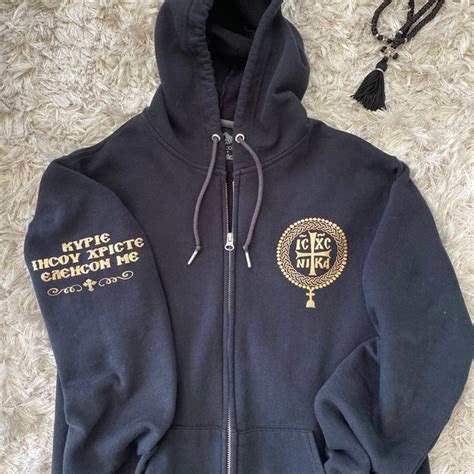 Orthodox Zip Up Hoodie Etsy