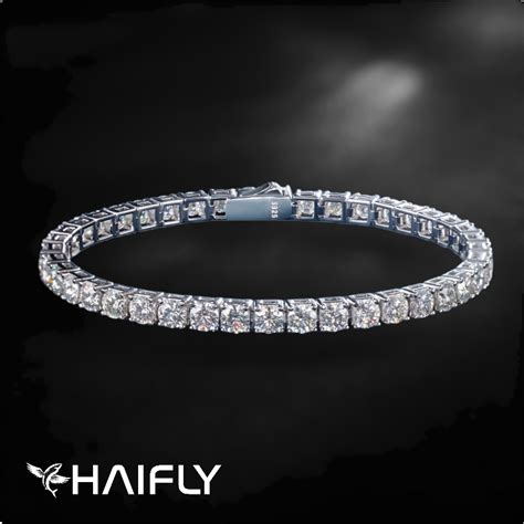 Moissanite Tennis Bracelet 3mm S925 Silver Haifly Jewelry