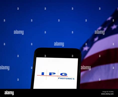 Ipg Photonics Company Logo Seen Displayed On Smart Phone Ipg Photonics