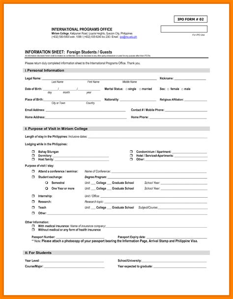 Printable Biodata Form Manual Philippines