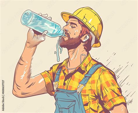 Protect Yourself From Heat Stroke Stay Hydrated Illustration Of A