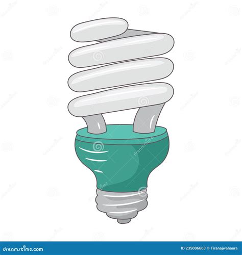 Ampoule Fluorescente En Spirale économisant De L énergie Illustration