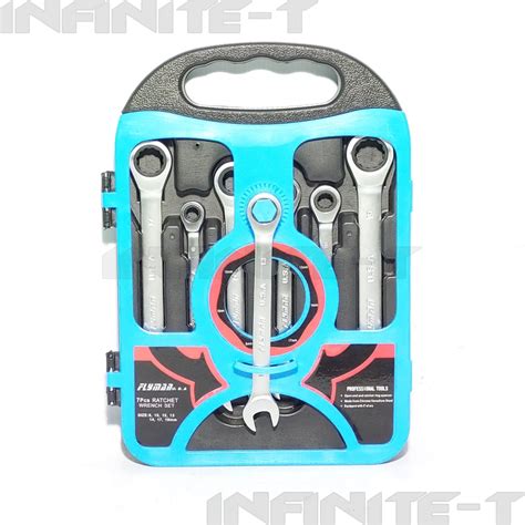 Flyman Pcs Combination Wrench Set Ratchet End Shopee Philippines