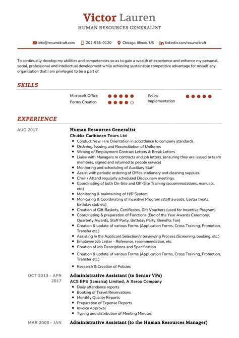Human Resources Generalist Resume Example In 2025 Resumekraft