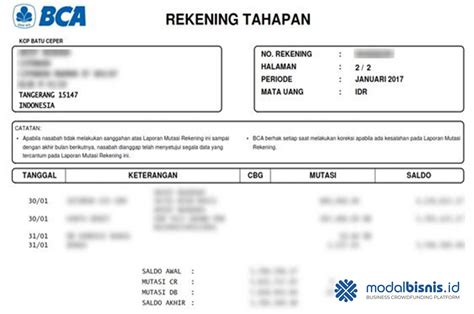 Rekening Koran Adalah Pengertian Dan Kegunaan Blog ModalBisnis Id