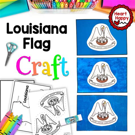 Louisiana Flag Coloring Page