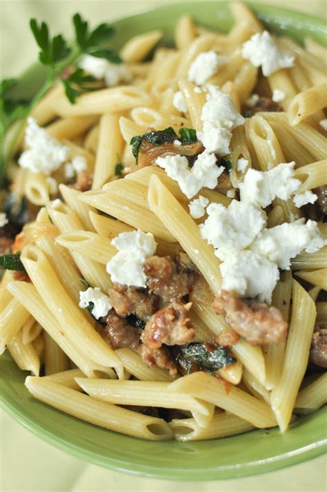 Rustic Modern Brown Butter Sage And Sausage Penne