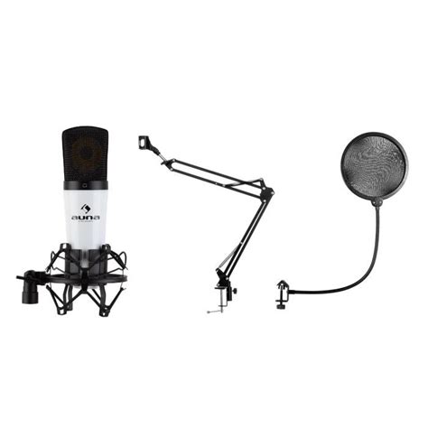 Auna Mic Usb Kit Micro V Micro Bras Articul Filtre Anti Pop