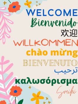 Welcome Multilingual Poster by Engaging Deeper Thinking | TPT