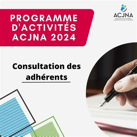 Programme Dactivit S Acjna Consultation Adh Rents Association