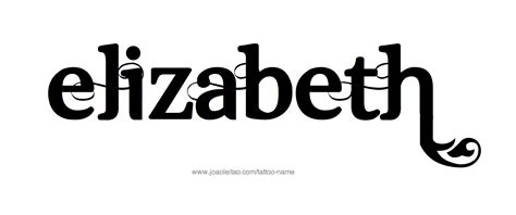 Elizabeth Name Tattoo Designs