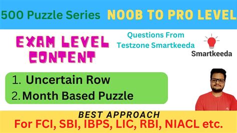 Uncertain And Month Based Puzzle Fci Grade Ibps Clerk Po Sbi Po