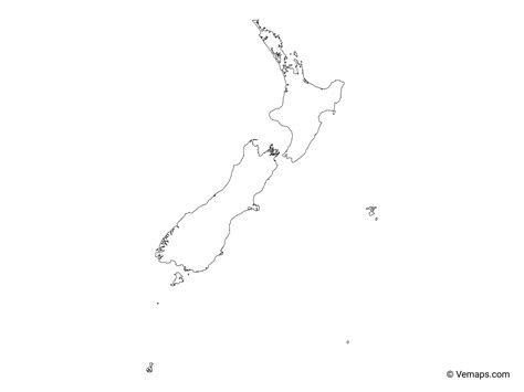 Blank Map Of New Zealand Outline Map And Vector Map Of New Zealand Images