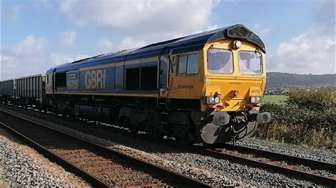 10 10 22 GBRf Class 66 66705 Golden Jubilee Wellingborough Up