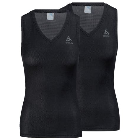 Odlo Active Everyday V Neck Base Layer Singlet Women 2 Pack Black